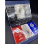 USA case set 3 silver dollars 1984 Olimpics