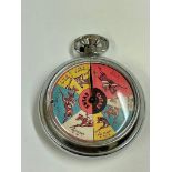 Vintage horse racing gambling spinning pocket watch reserve