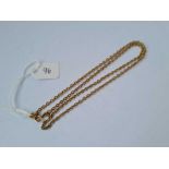 A oval link neck chain 9ct 18 inch 4,5 gms