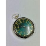 Vintage gents silver niello pocket watch