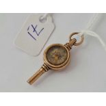 Victorian gold compass watch key