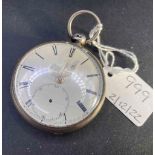 A gents silver FUSSEE pocket watch with no second dial hand