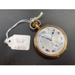 A rolled gold BENCO pocket watch with seconds dial W/O