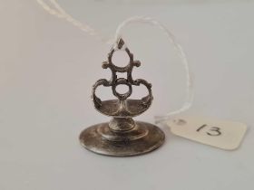 Antique Georgian Silver seal with a crested intaglio to the base.