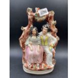 Another Staffordshire group of two figures under ranch 9 ½inches high