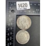 Two meddle eastern silver coins