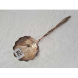 A French Arts and Crafts period spoon with engraved bowl, 8.5" long