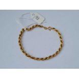 A rope link bracelet 9ct 2.4 gms