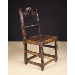 A Fine & Rare 17th Century Oak Chair attributed to Yorkshire/ Derbyshire.