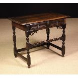 An Attractive Joined Oak Side Table, Circa 1700.