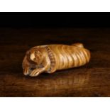 An Early 19th Century Carved Maple Seal Hunter's or Shipowner's Snuff Box,