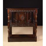 A Superb, Charles I English Oak Canted Court / Livery Cupboard of unusually small proportions,