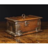 A Small Late 17th Century Iron Bound Safe Box.