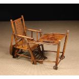 A Edwardian Metamorphic Child's High Chair with caned seat and back.