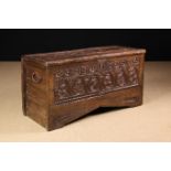 A Mid 16th Century Chip Carved Oak Coffer.