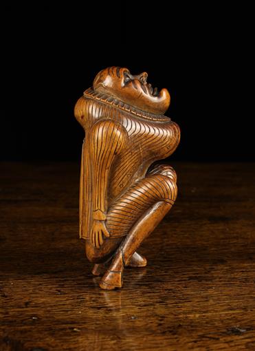 An 18th Century Carved Boxwood Scatological Snuff Box with dispenser. - Image 3 of 6