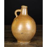 An 18th Century Salt Glazed Stoneware Baluster Flask, 11½" (28 cm).