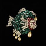 A 1961 Vintage Christian Dior Brooch in the form of a fish.