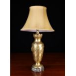 A Fine Gilt Bronze Table Lamp signed Abel.