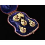 A Cased Victorian Brooch and Drop Earring Set.