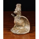 A 19th Century Cast Iron 'Bronzed' Poker Stand in the form of a Griffin wearing an ornamental
