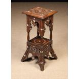 An Early 20th Century Syrian Carved & Inlaid Jardiniere Stand.