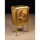 A Decorative Painted Gilt Side Cabinet with label to back;