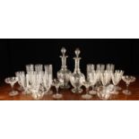 A Fine Quality Suite of Elegant Etched Glasses probably by Baccarat,