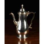 A George III Silver Coffee Pot by William Grundy, London 1773.