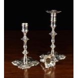 A Pair of George II Silver Candlesticks by the Celebrated Silver Smith John Cafe, London 1753,