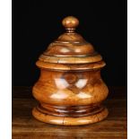 A Fine 19th Century Turned Treen Jar & Cover.