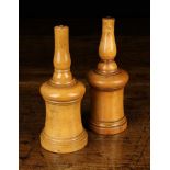 A Pair of 19th Century Turned Boxwood Glove Powderers, 4¾" (12 cm) in height.