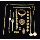 A Large Collection of Gold Coloured Costume Jewellery.