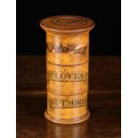 A Fine George III Turned Boxwood Spice Tower.