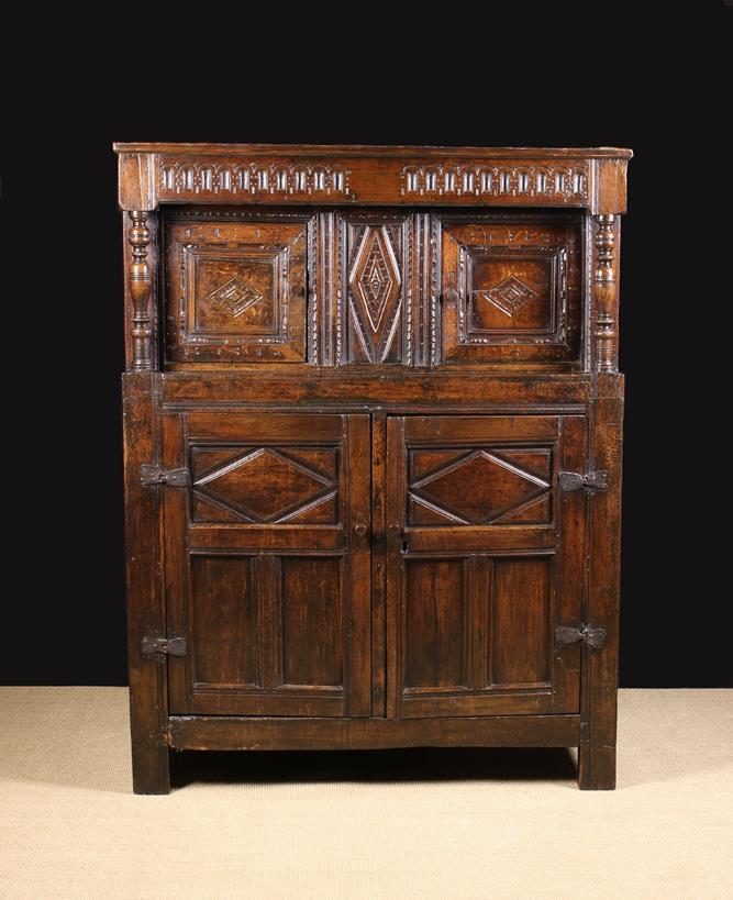 A 17th Century Joined Oak Court Cupboard of good colour & patination. - Image 2 of 2