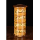 A Fine 19th Century Four-tier Turned Boxwood Spice Tower.