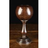 A Tall 19th Century Coconut Shell Goblet.