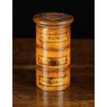 A Fine Regency Turned Boxwood Spice Tower.