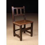 An 18th Century Continental Joined Walnut Side Chair, probably Spanish, 32½" (82.