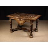 A Fabulous 19th Century Marquetry & Parcel Gilt Table, possibly Portuguese.