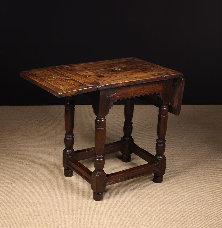 An Unusual 17th Century Inlaid Oak Tavern or Gaming Table. - Image 2 of 3