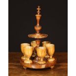 A Fine 19th Century Turned Cedar Egg Cup Stand.