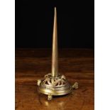 A Rare & Fabulous Reconstructed Gothic Gilt Copper Pricket Candlestick.