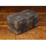 A Small Late 17th Century French Cuir Bouilli Casket of rectangular form,