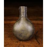 An Unusual 18th Century Moulded Vellum Powder Flask.