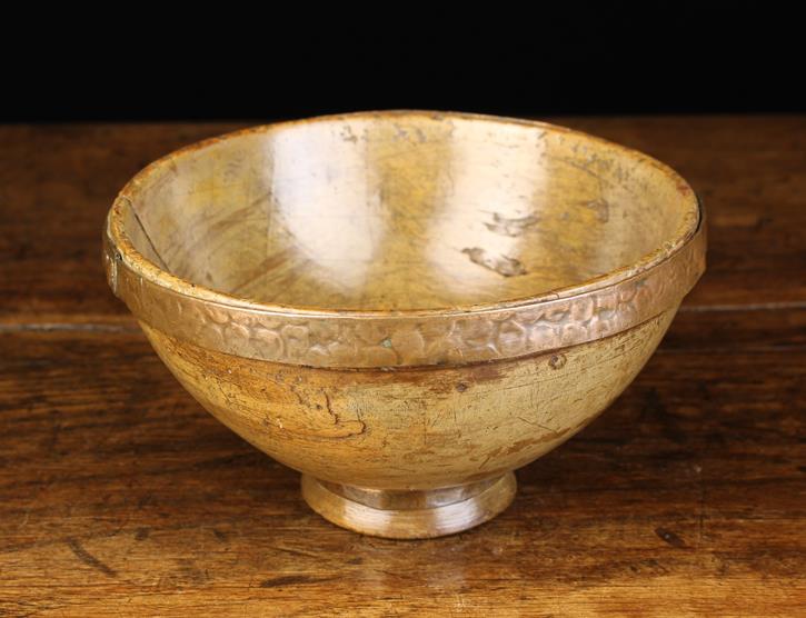 Two Antique Turned Sycamore Bowls: The smaller one late 18th/early 19th century, - Image 4 of 4