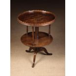 An Unusual 19th Century Revolving Two Tier Tripod Table.