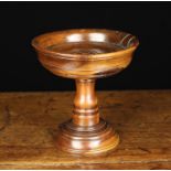 A Small 19th Century Tazza raised on a knopped centre stem and moulded foot, 5" (13 cm) high,