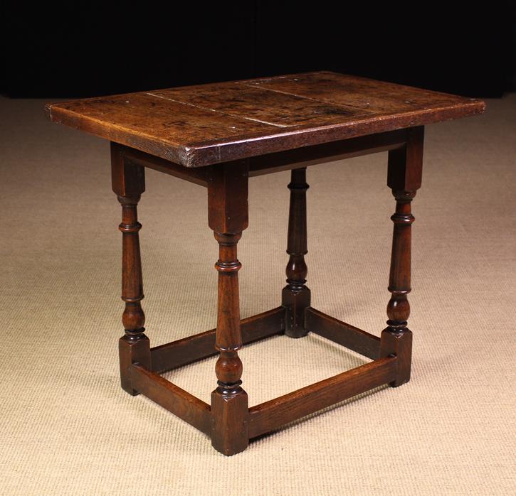 An Unusual 17th Century Welsh Joined Oak Table, probably a communion table. - Image 2 of 2