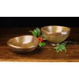 Two Antique Turned Sycamore Bowls: The smaller one late 18th/early 19th century,